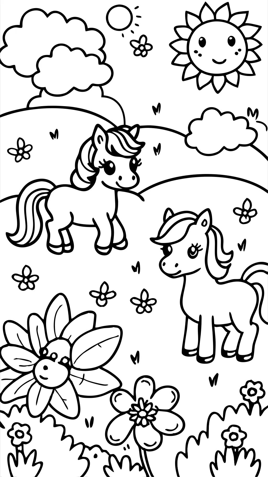 coloring pages pony